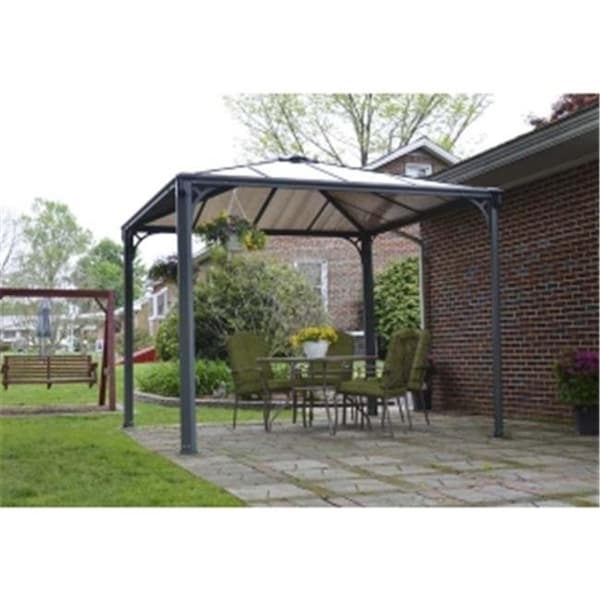 Palram - Canopia HG9150 Palermo 3000 Gazebo - 10 x 10 ft. - Gray/Bronze